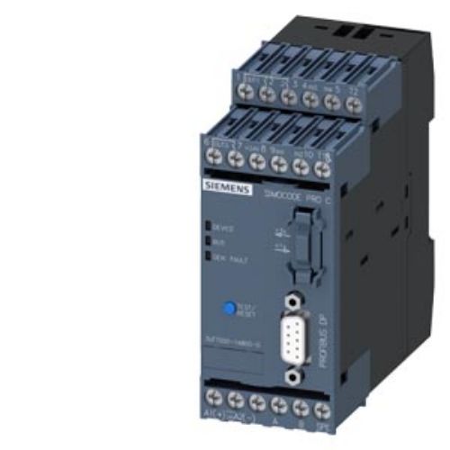 Picture of BASIC UNIT 1 SIMOCODE PRO C PROFIBUS DP-INTERFACE 12 MBIT/S, RS485 4I/3O FREELY PARAMETERIZ, Siemens