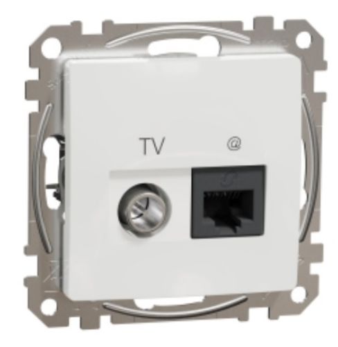 Picture of Arvutipesa RJ45 UTP cat6 + TV-pesa, valge, SEDNA DESIGN