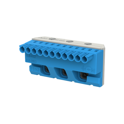 Picture of ZK113B, N-latt vedruklemm, 11x1,5-4mm²+3x25mm², ABB