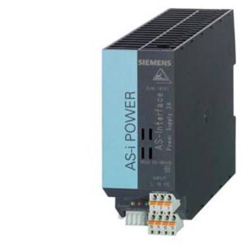 Picture of AS-INTERFACE POWER SUPPLY IP20 OUT: AS-I DC30V, 3A IN: AC 120V/230V W. INTEGR. GROUND FAULT, Siemens