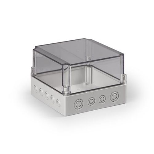 Picture of Polükarbonaatkarp Cubo S 175x175x125mm, transparent kaanega, umbavadega IP66/67, Ensto