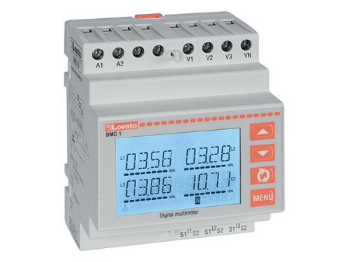 Picture of Võrguanalüsaator DMG110, DIN-Liistule, LCD, RS485 Modbus, täpsus 0.5 akt.en klass 1 reakt.en klass 2