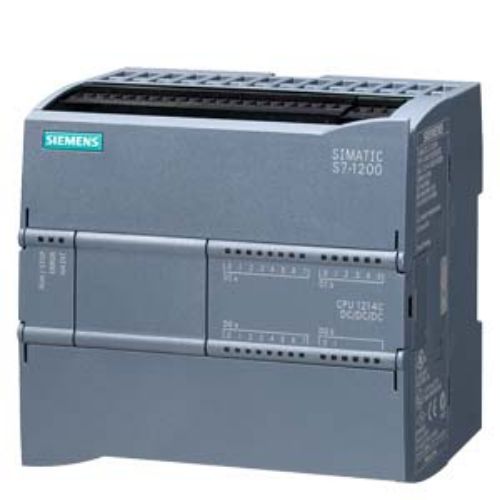 Picture of SIMATIC S7-1200, CPU 1214C, COMPACT CPU, DC/DC/DC, ONBOARD I/O: 14 DI 24V DC 10 DO 24 V DC