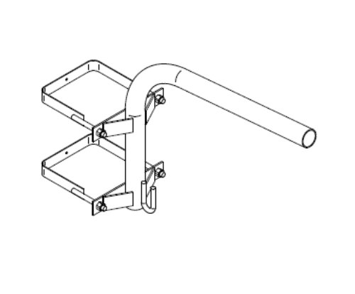 Picture of Valgusti kandur betoonpostile L=2,5m+0,4m+konks 2 x kinnitusklamber