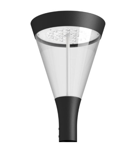 Picture of LED pargivalgusti LUSCINIA 25 W, CRI70, 3000 K, lens L01, RAL 9006, 10kV, toitekaabliga L6m 3x1.5mm2