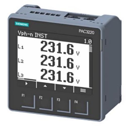 Picture of Võrguanalüsaator SENTRON PAC3220 96X96, Modbus TCP, 690/400V, X/1A X/5A, Siemens