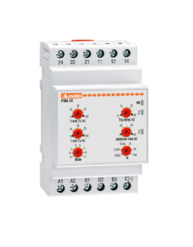 Picture of Voolukontrollirelee (moodul) PMA, 1F, min ja max, 0.02-16AAC/DC, 2CO, 24-240VAC/DC, Lovato
