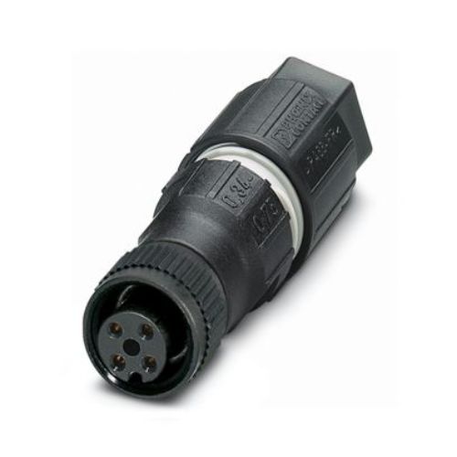 Picture of Sensor/actuator connector, Universal, 4-position, Socket straight M12, Coding: A, Insulation displac