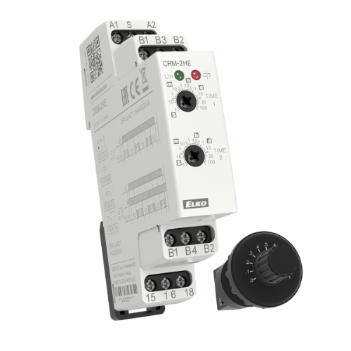 Picture of Moodulaegrelee CRM-2HE, asümmeetriline ON/OFF, 1CO, 0.1s-100p, 2xvä.pote., 12-240VAC/DC, Elko