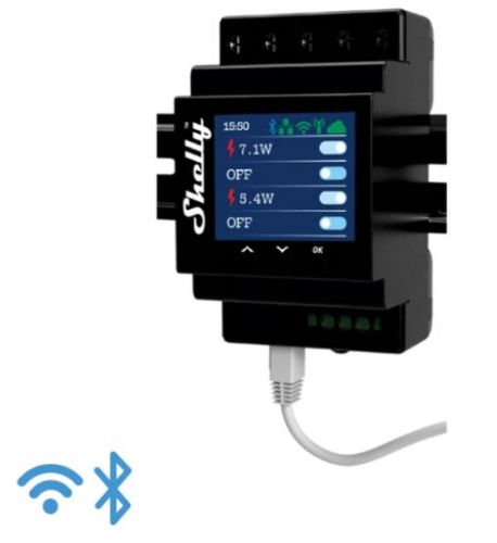 Picture of Wi-Fi 2.4 GHz, LAN, BT, 4x16A relee(kokku maks. 40A) + energiamõõtja, Shelly