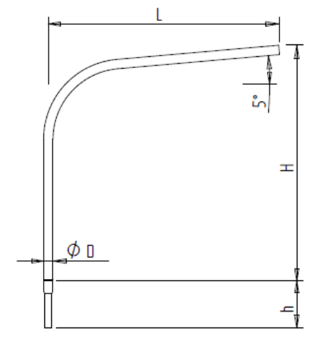 Picture of Konsool P- L1m 60/48mm RAL9005 