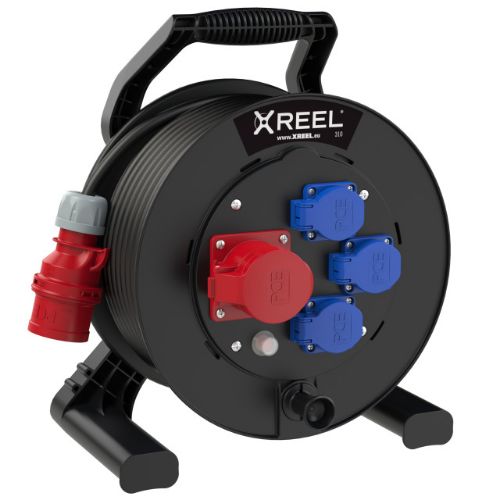 Picture of Kaablitrummel XREEL 310, 1x16A 5P 6H,  3xpesad Schuko 25m, 3G2.5 H07RN-F must IP54, PCE