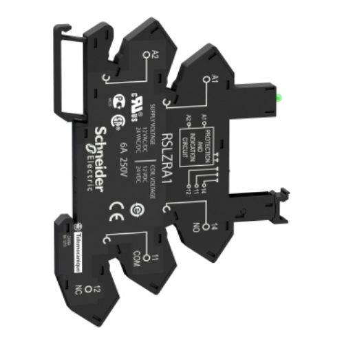 Picture of Releepesa(6.2mm), 1CO, 12-24VAC/DC, LED, vedruklemm, Schneider