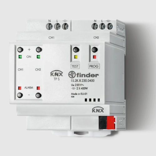 Picture of Dimmer 15.2, Universaalne dimmer 2 x 400W, Leading/Trailing edge, KNX, Finder