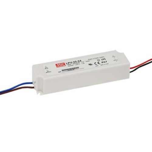 Picture of Toiteplokk LPV LED-le 35W 24VDC 1.5A IP67 40x148x30mm Mean well