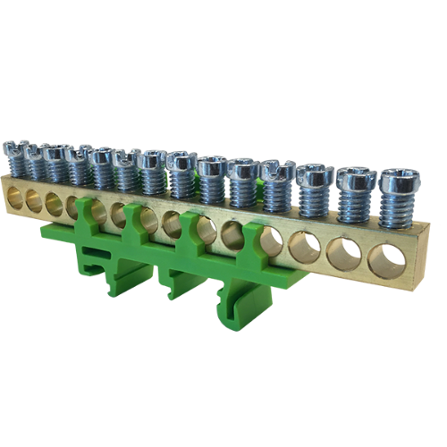 Picture of Maandusklemm PE14, roheline, 14x16mm², messing, IP00, Morek