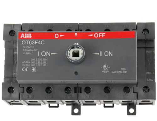 Picture of Ümberlüliti 4P, AC22 500V/63A 690V/63A, AC23 500V/45A 690V/20A käepidemeta, ABB