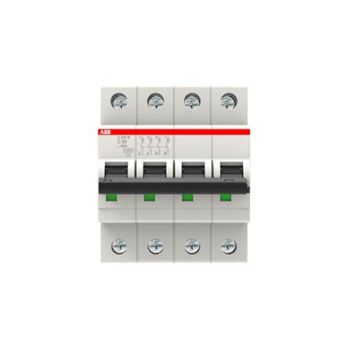 Picture of Moodulkaitselüliti S200M, 4P, 20A, C, 10kA, ABB