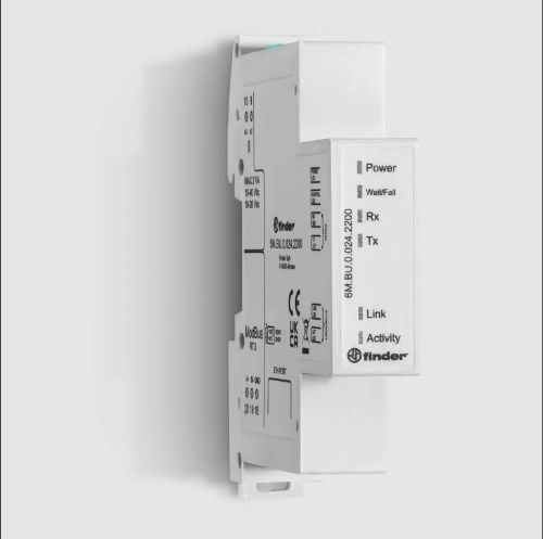 Picture of Gateway Modbus TCP/IP to Modbus RS485, sobib arvestitele, 24VAC/DC, 10/100 Mb/s, Finder