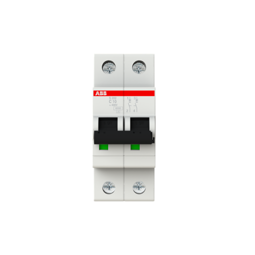 Picture of Moodulkaitselüliti S200 2P, 10A, C, 6kA, ABB