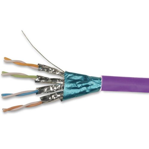 Picture of Arvutikaabel F/FTP Cat.6a, HF Cca 4x2xAWG23 varjestatud T500, violetne (400269)