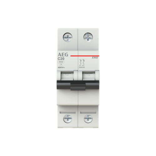 Picture of Moodulkaitselüliti EX60, 2P, 20A, C, 6kA, AEG