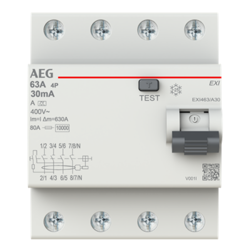 Picture of Rikkevoolukaitse EXI, 4P, 63A, 30mA, A, AEG