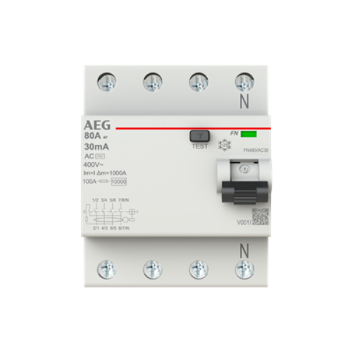 Picture of Rikkevoolukaitse FN, 4P, 80A, 30mA, AC, AEG