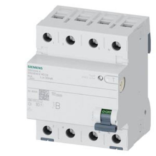 Picture of Rikkevoolukaitse 5SV, 4P, 40A, 30mA, B, Siemens