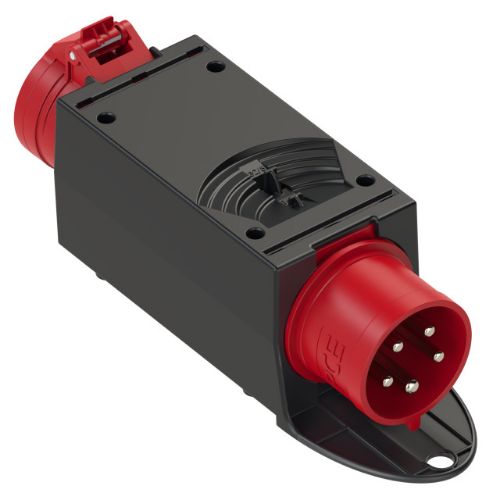 Picture of Adapter, sisend pistik 32A 5P 6H 400VAC, väljund pesa 16A 5P 6H 400VAC, kaitse 3P C16A, IP44, PCE