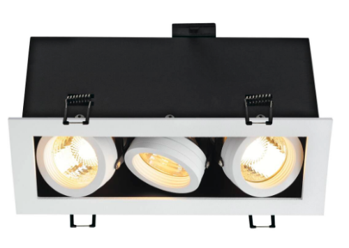 Picture of KADUX 3 GU10 downlight, kandiline , matt valge, max. 3x50W   