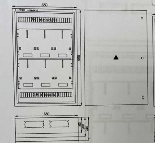 Picture of Metallkilp 960x650x200, 6 arvestikohta, 56 moodulit, IP44, Raasiku Elekter