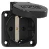 Picture of Kilbipesa 16A 2P+E 230VAC IP54, must, vedruklemm, (50x50) Schuko, PCE