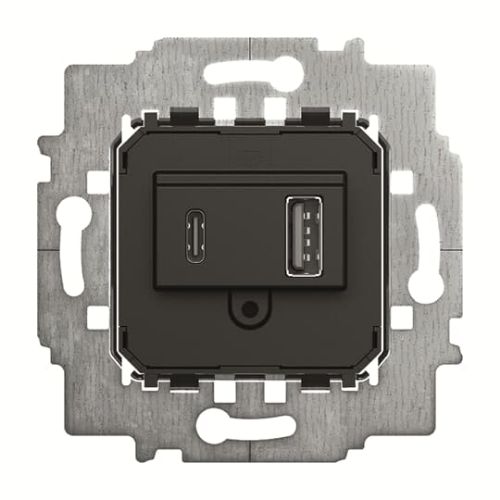 Picture of USB-laadija sisu 2-le seadmele A-type + C-type 3A, Basic55 ABB