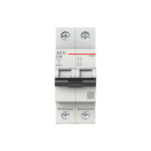 Picture of Moodulkaitselüliti EX60, 2P, 50A, C, 6kA, AEG
